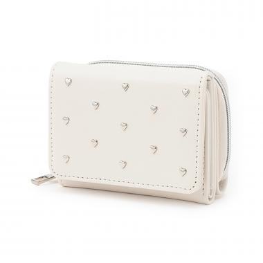 ハートスタッズ３折財布