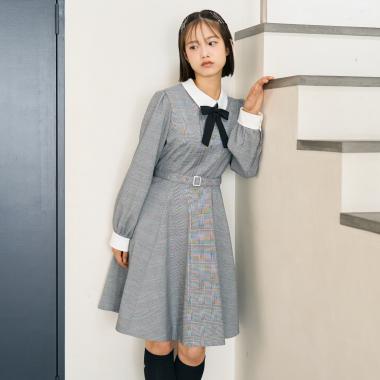 【卒服・セレモニー】ベルトつきワンピース