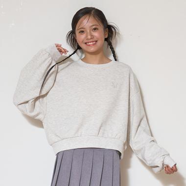 ボリュームスリーブスウェット