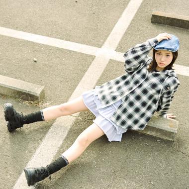 【綿100%】【セット可】カットティアードミニスカート