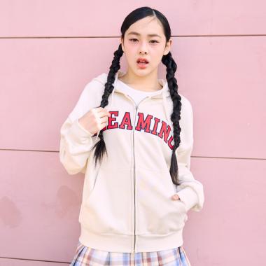 ロゴアップリケルーズジップパーカ