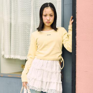 ドロストクロップドテレコ長袖T