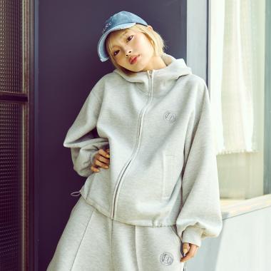 【ふわカル/セット可】ラメダンボールルーズパーカー