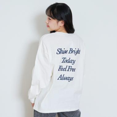 【GOODPRICE】【綿100%】バックロゴカラー長袖T