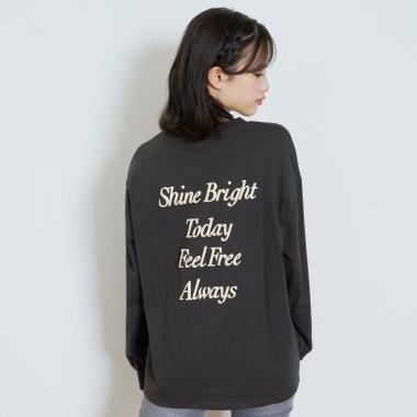 【GOODPRICE】【綿100%】バックロゴカラー長袖T