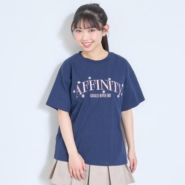 【秒かわトップス】【GOODPRICE】【綿100%】カレッジフラワー半袖T