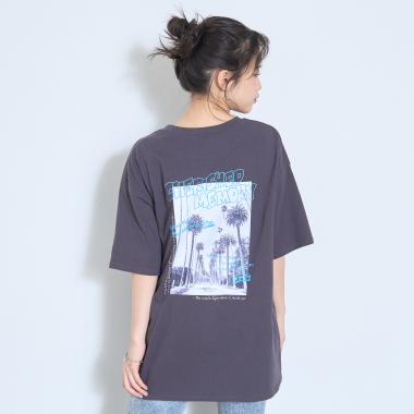 【綿100%】バックフォトルーズ半袖T