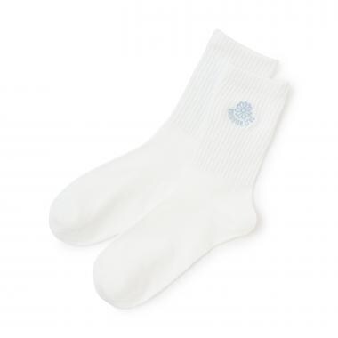 フラワー刺しゅうクルーソックス