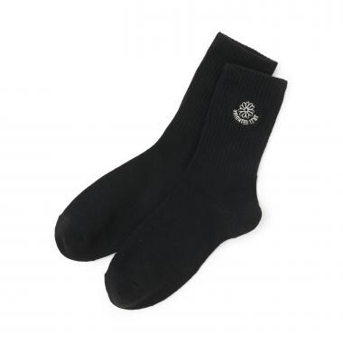 フラワー刺しゅうクルーソックス