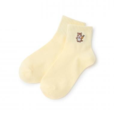 うま刺しゅうクルブシ丈ソックス