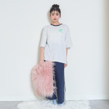 半袖バックプリントパンツリボンつき