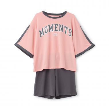 半袖リンガーシャツショートパンツ