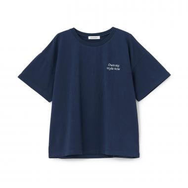 【綿100%】バックハートロゴ刺しゅう半袖T