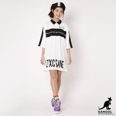 KANGOLコラボハーフジップロゴワンピース