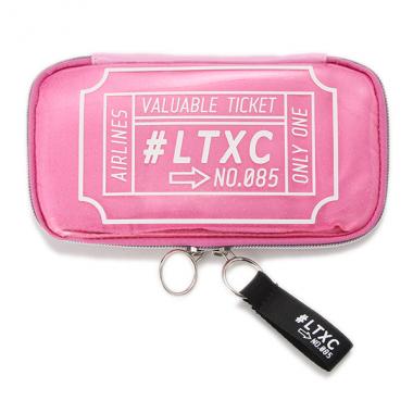 薄型ラメロゴポーチ