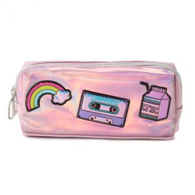 ワッペンWファスナーオーロラポーチ