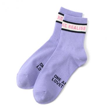 ロゴラインクルーソックス