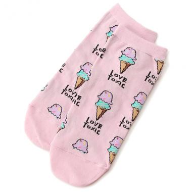 総柄手書モチーフスニーカーインソックス