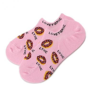 フードモチーフ総柄スニーカー丈ソックス