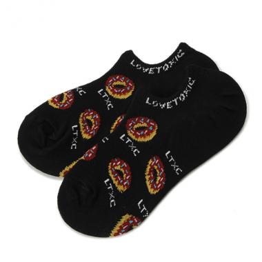 フードモチーフ総柄スニーカー丈ソックス