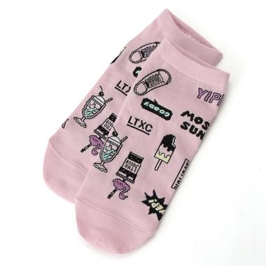 総柄スニーカーインソックス