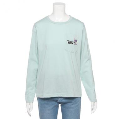 ワンポイント刺しゅうポケットつきTシャツ