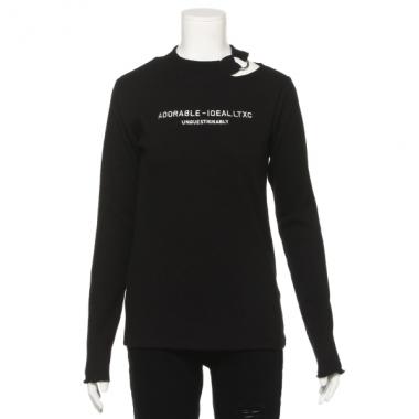 衿リングスリットリブTシャツ