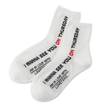 たてロングロゴクルーソックス