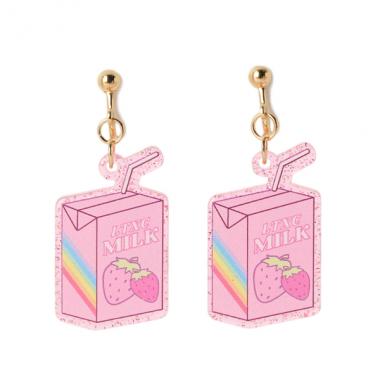 クリアラメモチーフイヤリング