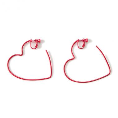 ハートフープイヤリング