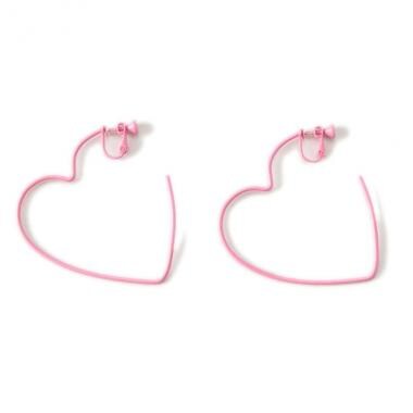 ハートフープイヤリング