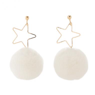 ポンポン星イヤリング