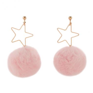 ポンポン星イヤリング