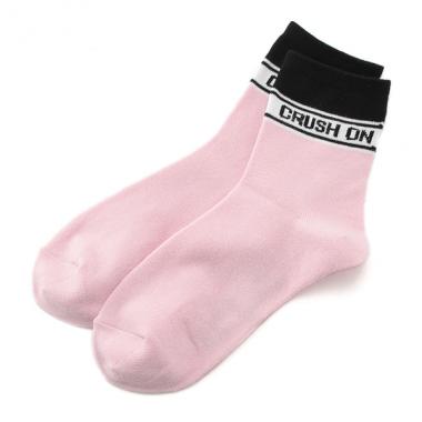 バイカラーラインクルーソックス