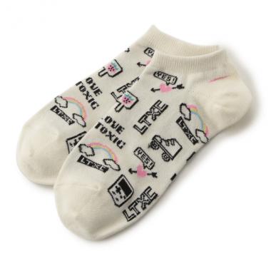 POP総柄スニーカーインソックス