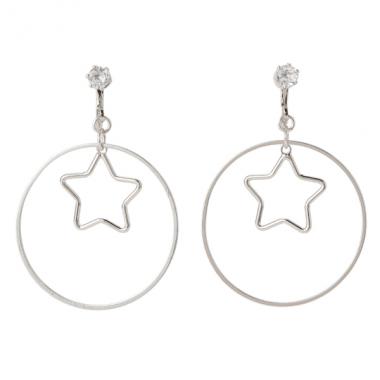 星サークルフープイヤリング