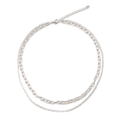 シルバー2連ネックレス