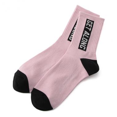 タテロゴカラーブロッククルーソックス