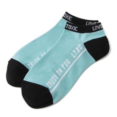 バイカラーロゴスニーカー丈ソックス