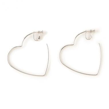 ハートフープイヤリング