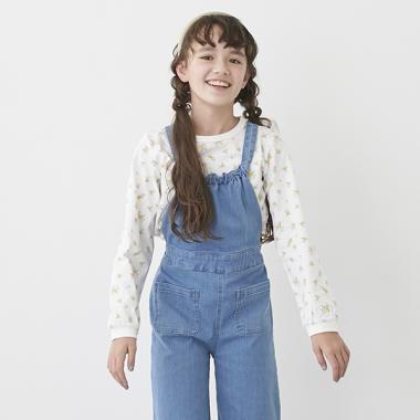 【オーガビッツ】花柄プリント長袖T