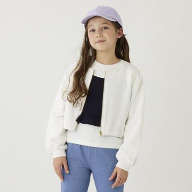 【吸水速乾/リンク】ショート丈ジップ羽織