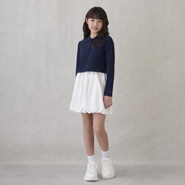 【リンク】衿ロンTバルーンスカートセット(ジュニア)