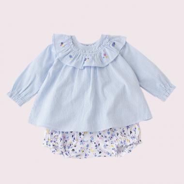 レイエット ミニ フローラル エンブロイダリー トップアンドブルマー セット