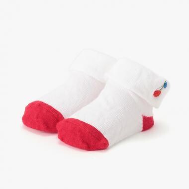 チェリーエンブロイダリーカフソックス