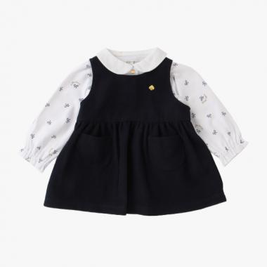 ボウブラウス&ワンピースセット