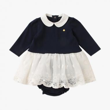 レースドッキングワンピース