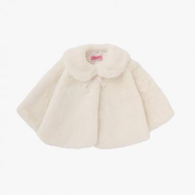 フェイクファーボウケープ