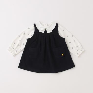 ボウカットソー&ジャンパースカートセット