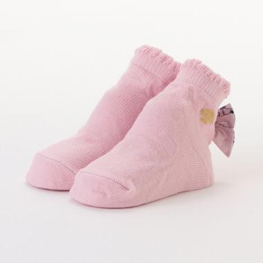 モダンフローラルボウカップソックス【日本製】